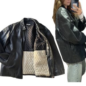 Women's Black Leather Jacket
